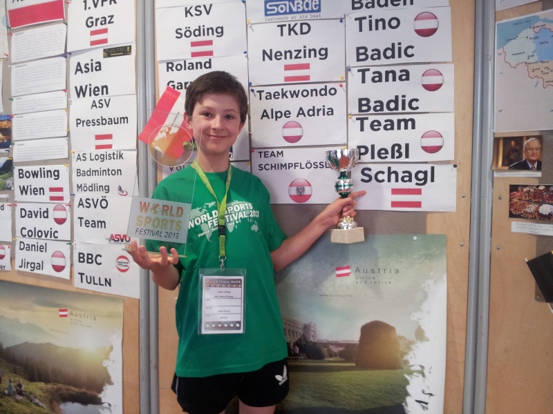 Lukas Schagl vom Badener AC-Tischtennis holt erneut zweimal Gold