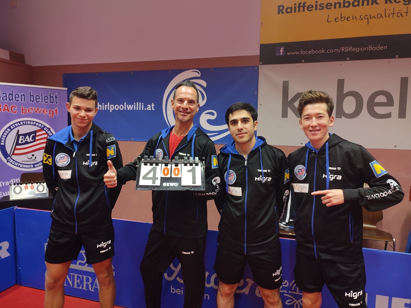 Herren Bundesliga Team 2021 - Badener AC Tischtennis