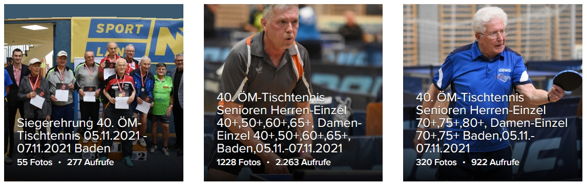Fotos von den Tischtennis Senioren Meisterschaften 2021 - Badener AC Tischtennis