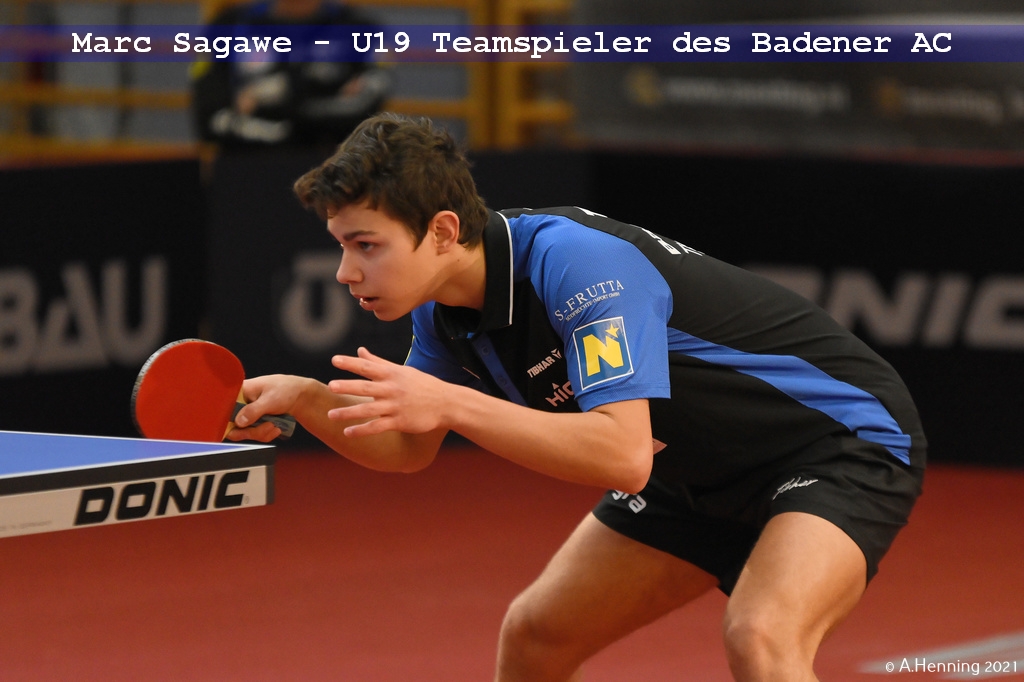 Marc Sagawe vom Badener AC Tischtennis - Österreichische Meisterschaften U19