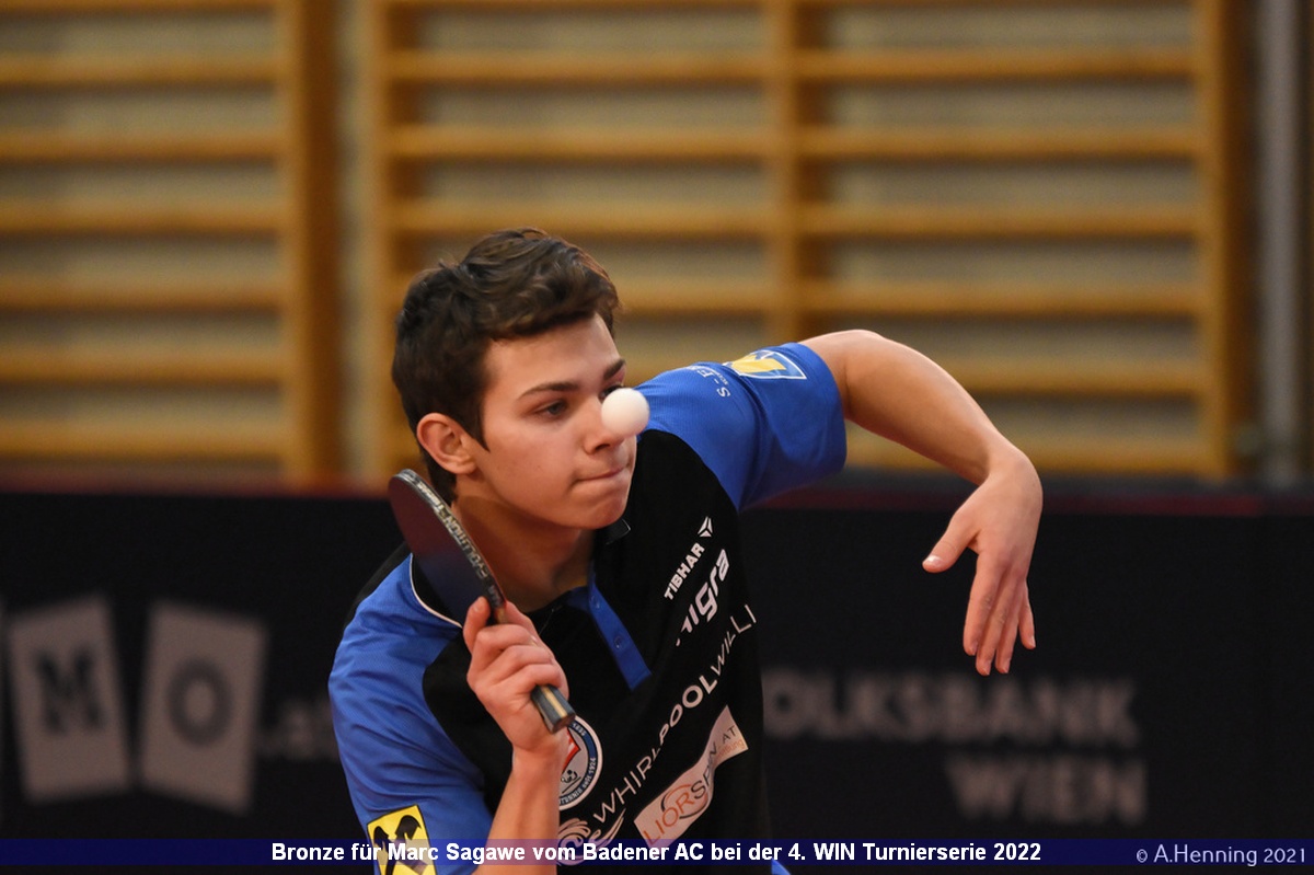 Marc Sagawe vom Badener AC Tischteiis - Bronzemedaille bei der 4. WIN Turnierserie 20221