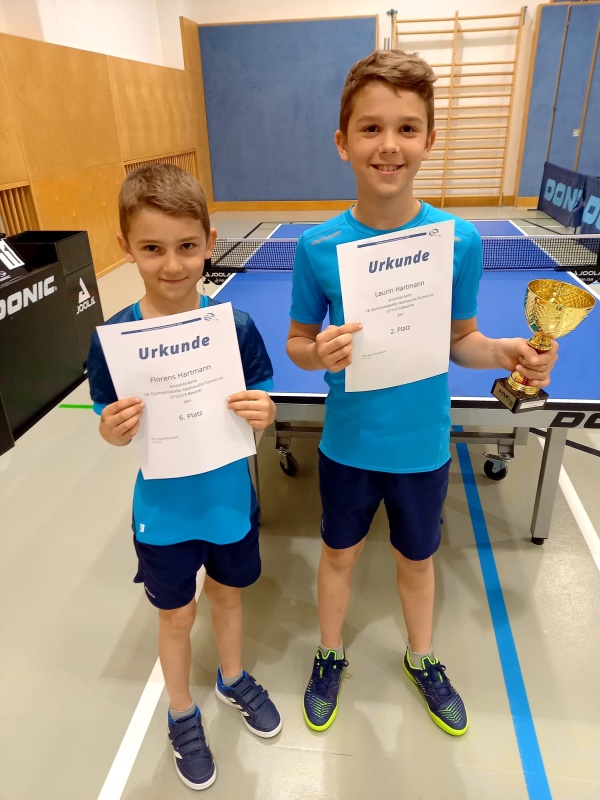 Florens und Laurin Hartmann - Badener AC Tischtennis - RC-Turnier Guntramsdorf 2022