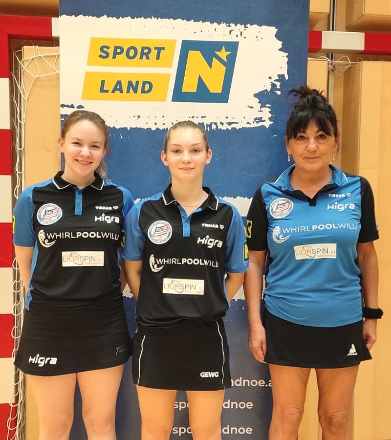Daniela Petrekova, Lena Maier und Branca Pasalic vom Badener AC Tischtebnnis - Saison 2022/2023