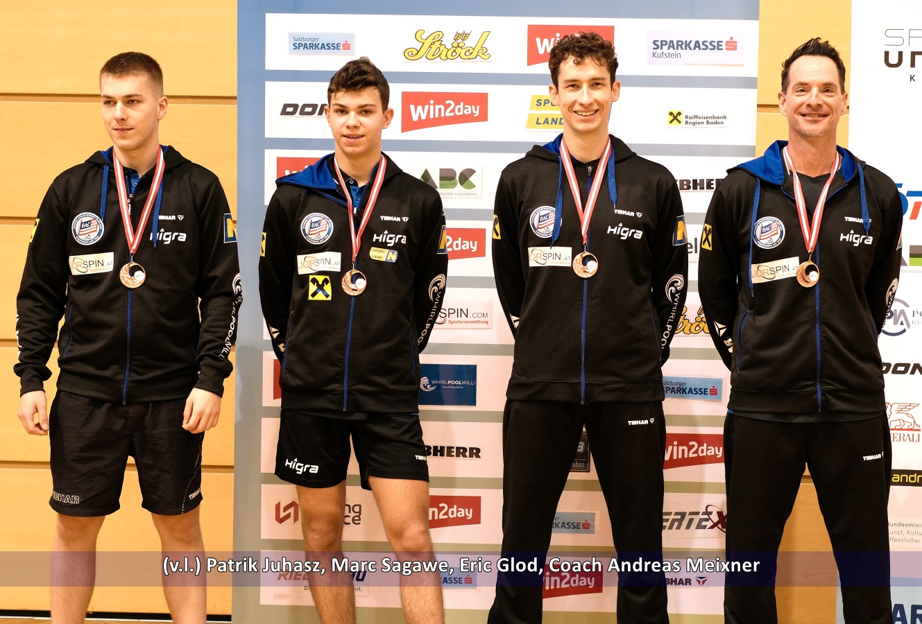 Bronzemedaille für den Badener AC beim österreichischen Tischtennis Cup