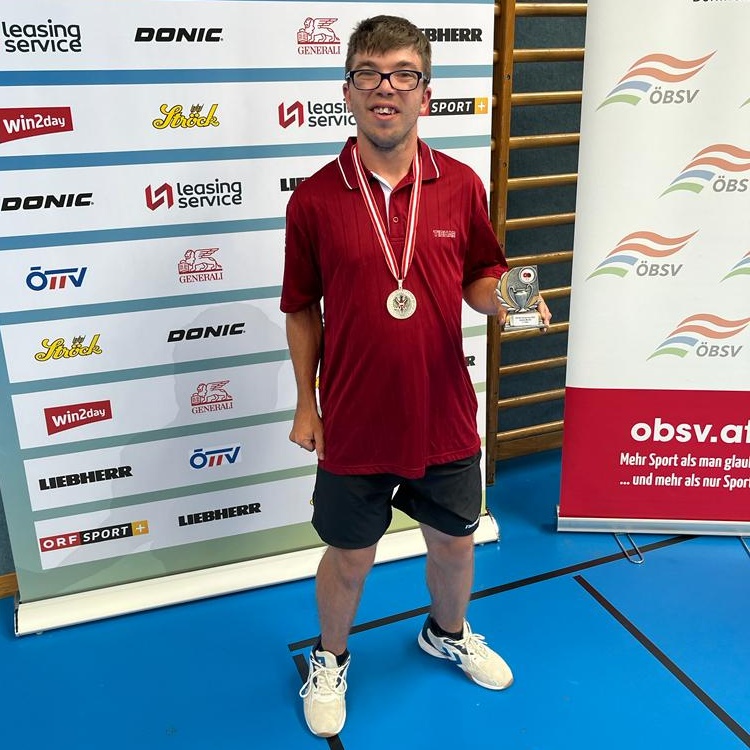 Florian Hudseder - Bronzemedaille bei den ÖBSV 2023 - Badener AC Tischtennis