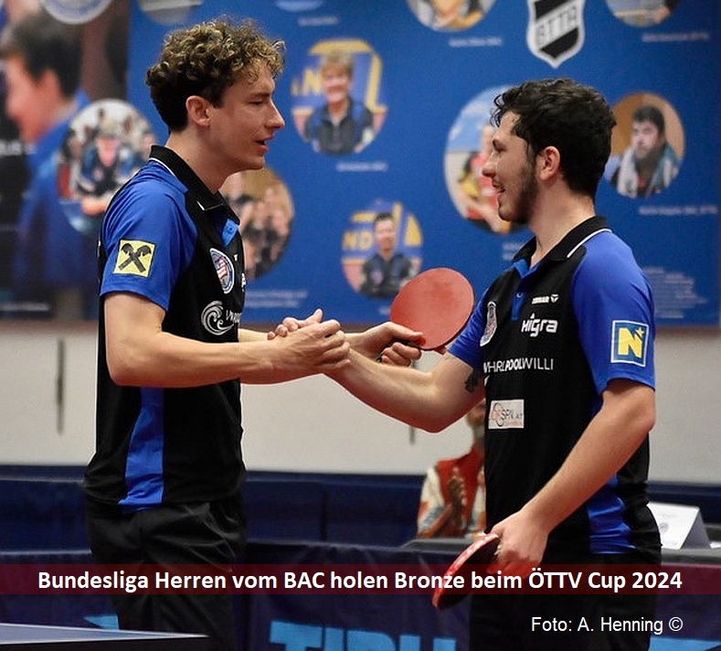 Badener AC-Tischtennis - Bronze ÖTTV Cup 2024 - Foto Henning