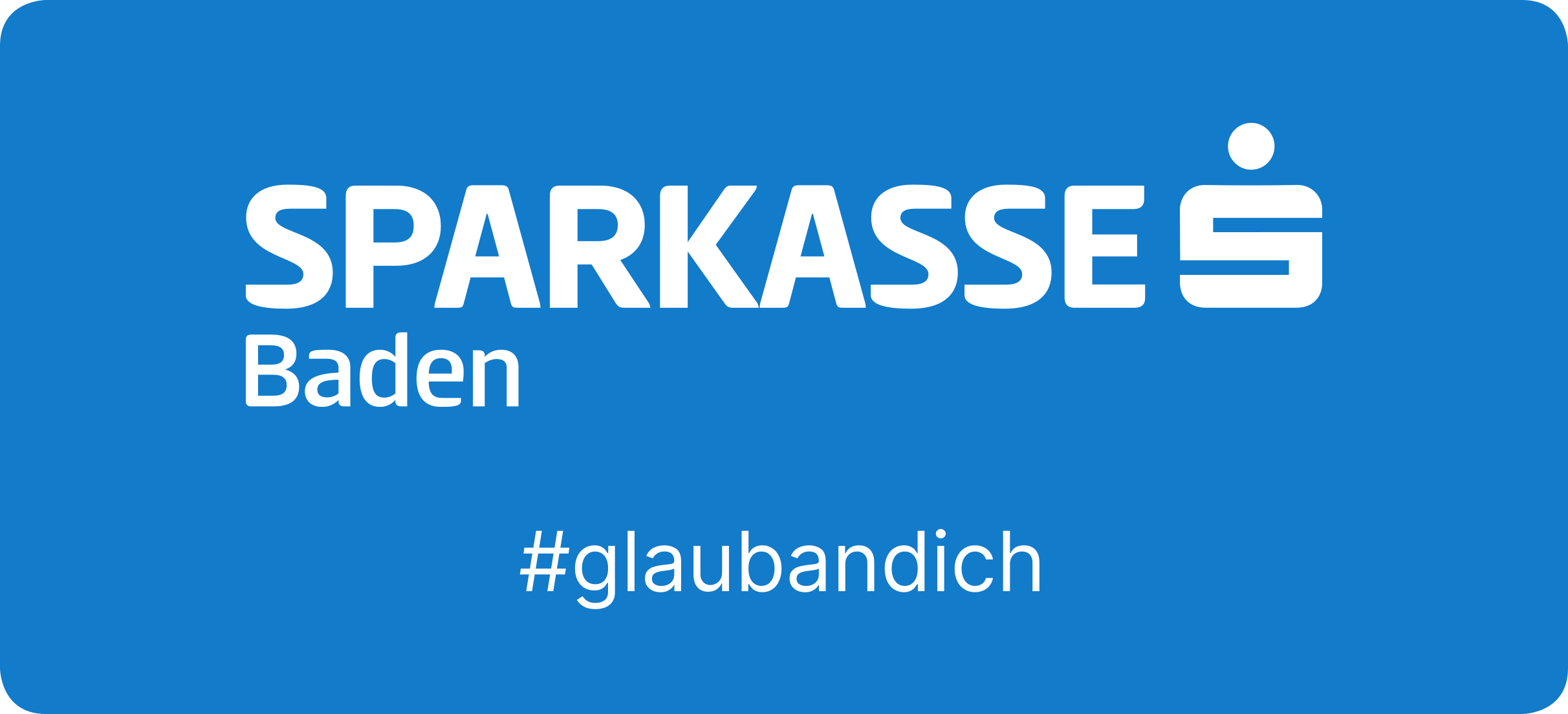 Logo Sparkasse mit Hashtag glaubandich